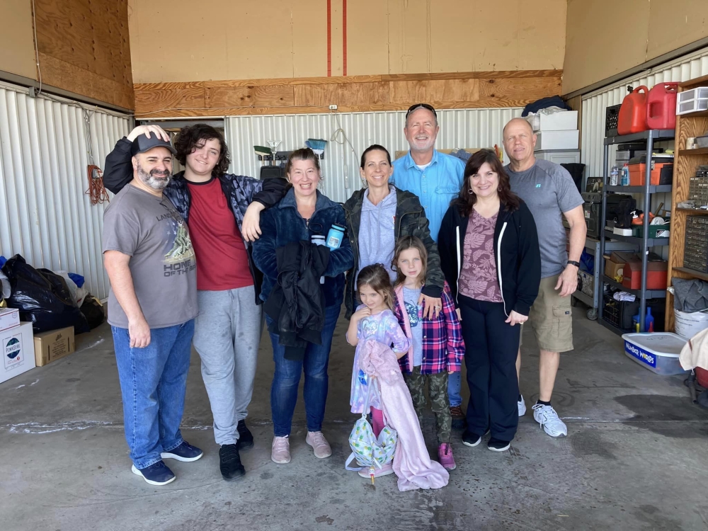 Hangar Work Day Bible study group came to our hanger