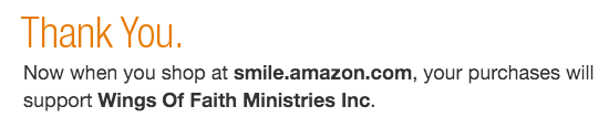 AmazonSmile Thank You